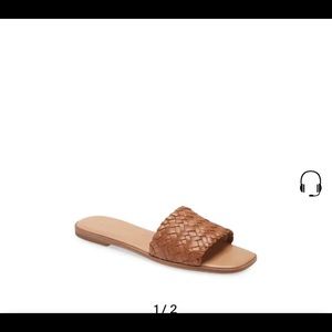 Madewell liane woven slide in Saddle